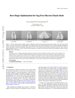 Rest Shape Optimization for Sag-Free Discrete Elastic Rods