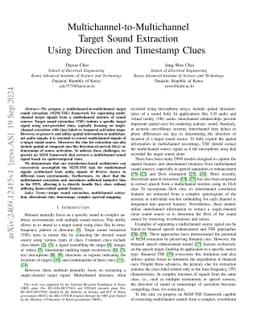 Multichannel-to-Multichannel Target Sound Extraction Using Direction and
  Timestamp Clues