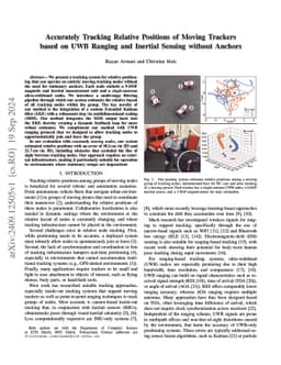 Accurately Tracking Relative Positions of Moving Trackers based on UWB
  Ranging and Inertial Sensing without Anchors