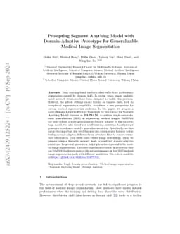 Prompting Segment Anything Model with Domain-Adaptive Prototype for
  Generalizable Medical Image Segmentation