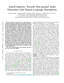 AudioComposer: Towards Fine-grained Audio Generation with Natural Language Descriptions