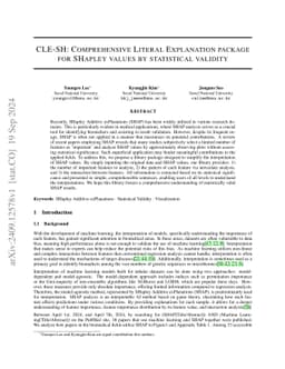 CLE-SH: Comprehensive Literal Explanation package for SHapley values by
  statistical validity