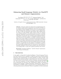 Enhancing SLM via ChatGPT and Dataset Augmentation