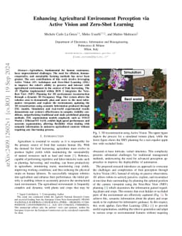Enhancing Agricultural Environment Perception via Active Vision and
  Zero-Shot Learning