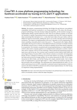 CrossRT: A cross platform programming technology for
  hardware-accelerated ray tracing in CG and CV applications
