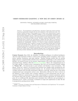 Green Federated Learning: A new era of Green Aware AI