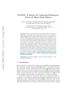 PoTATO: A Dataset for Analyzing Polarimetric Traces of Afloat Trash
  Objects