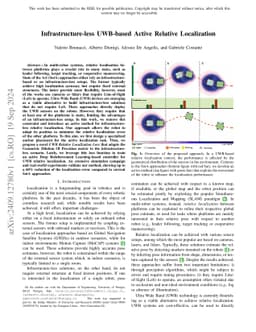 Infrastructure-less UWB-based Active Relative Localization