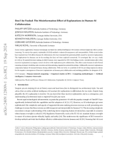 Don't be Fooled: The Misinformation Effect of Explanations in Human-AI Collaboration