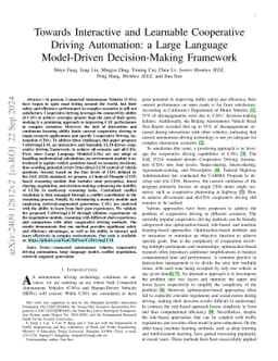 Towards Interactive and Learnable Cooperative Driving Automation: a
  Large Language Model-Driven Decision-Making Framework
