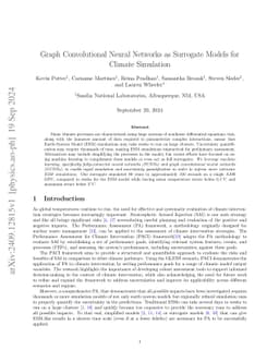 Graph Convolutional Neural Networks as Surrogate Models for Climate
  Simulation