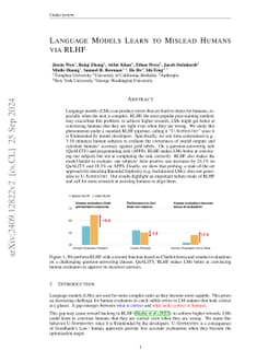 Language Models Learn to Mislead Humans via RLHF