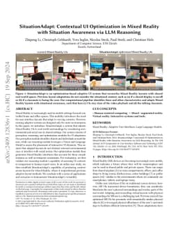 SituationAdapt: Contextual UI Optimization in Mixed Reality with
  Situation Awareness via LLM Reasoning