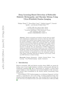 Deep Learning-Based Detection of Referable Diabetic Retinopathy and
  Macular Edema Using Ultra-Widefield Fundus Imaging