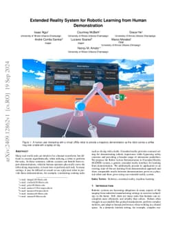 Extended Reality System for Robotic Learning from Human Demonstration