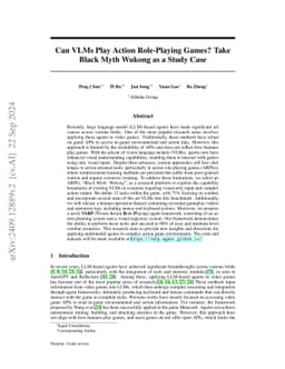 Can VLMs Play Action Role-Playing Games? Take Black Myth Wukong as a
  Study Case