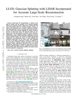 LI-GS: Gaussian Splatting with LiDAR Incorporated for Accurate
  Large-Scale Reconstruction