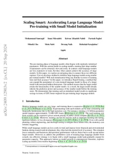 Scaling Smart: Accelerating Large Language Model Pre-training with Small
  Model Initialization