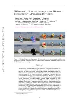 3DTopia-XL: Scaling High-quality 3D Asset Generation via Primitive Diffusion