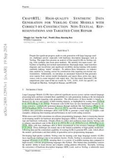 CraftRTL: High-quality Synthetic Data Generation for Verilog Code Models with Correct-by-Construction Non-Textual Representations and Targeted Code Repair
