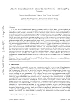CMINNs: Compartment Model Informed Neural Networks -- Unlocking Drug
  Dynamics