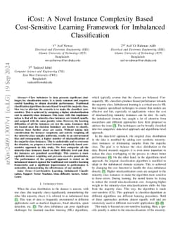 iCost: A Novel Instance Complexity Based Cost-Sensitive Learning
  Framework