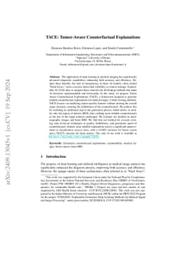 TACE: Tumor-Aware Counterfactual Explanations