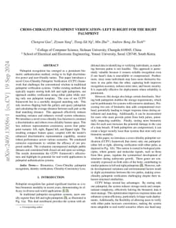 Cross-Chirality Palmprint Verification: Left is Right for the Right
  Palmprint