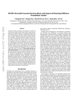 BGDB: Bernoulli-Gaussian Decision Block with Improved Denoising
  Diffusion Probabilistic Models