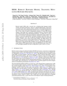 RRM: Robust Reward Model Training Mitigates Reward Hacking