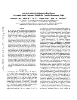 Neural-Symbolic Collaborative Distillation: Advancing Small Language Models for Complex Reasoning Tasks