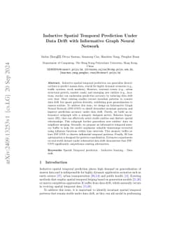 Inductive Spatial Temporal Prediction Under Data Drift with Informative
  Graph Neural Network