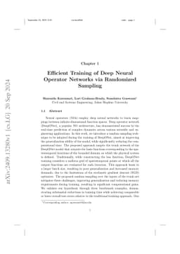 Efficient Training of Deep Neural Operator Networks via Randomized
  Sampling