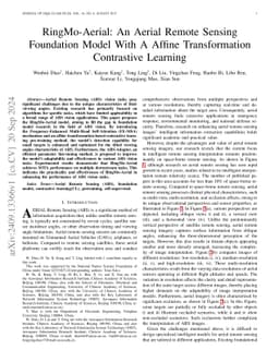 RingMo-Aerial: An Aerial Remote Sensing Foundation Model With A Affine Transformation Contrastive Learning