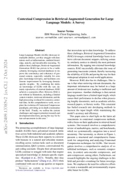 Contextual Compression in Retrieval-Augmented Generation for Large
  Language Models: A Survey