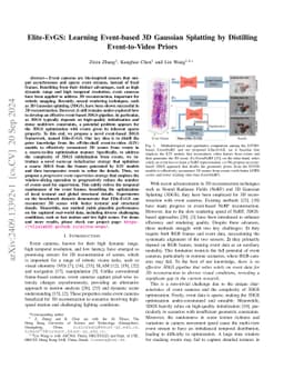 Elite-EvGS: Learning Event-based 3D Gaussian Splatting by Distilling
  Event-to-Video Priors