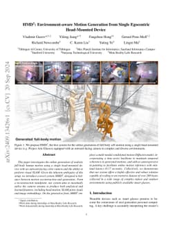 HMD^2: Environment-aware Motion Generation from Single Egocentric Head-Mounted Device