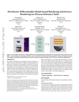 DiffSound: Differentiable Modal Sound Rendering and Inverse Rendering
  for Diverse Inference Tasks