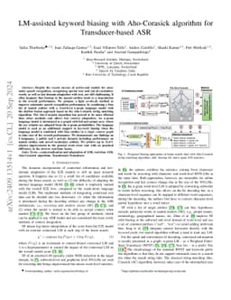 LM-assisted keyword biasing with Aho-Corasick algorithm for
  Transducer-based ASR