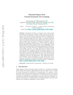 Formula-Supervised Visual-Geometric Pre-training
