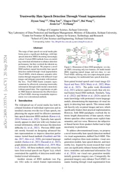 Trustworthy Hate Speech Detection Through Visual Augmentation