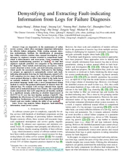 Demystifying and Extracting Fault-indicating Information from Logs for
  Failure Diagnosis