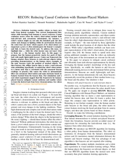 RECON: Reducing Causal Confusion with Human-Placed Markers