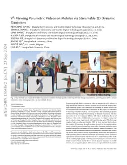 V^3: Viewing Volumetric Videos on Mobiles via Streamable 2D Dynamic
  Gaussians