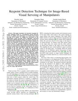 Keypoint Detection Technique for Image-Based Visual Servoing of
  Manipulators