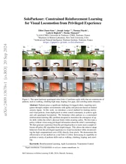 SoloParkour: Constrained Reinforcement Learning for Visual Locomotion
  from Privileged Experience