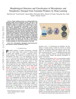 Morphological Detection and Classification of Microplastics and
  Nanoplastics Emerged from Consumer Products by Deep Learning