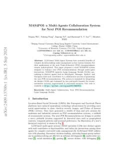 MAS4POI: a Multi-Agents Collaboration System for Next POI Recommendation