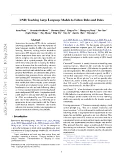 RNR: Teaching Large Language Models to Follow Roles and Rules