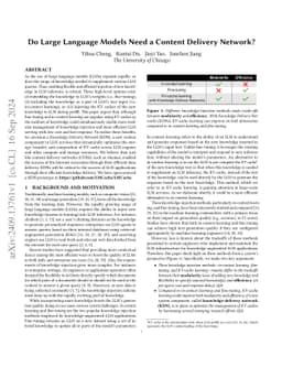 Do Large Language Models Need a Content Delivery Network?